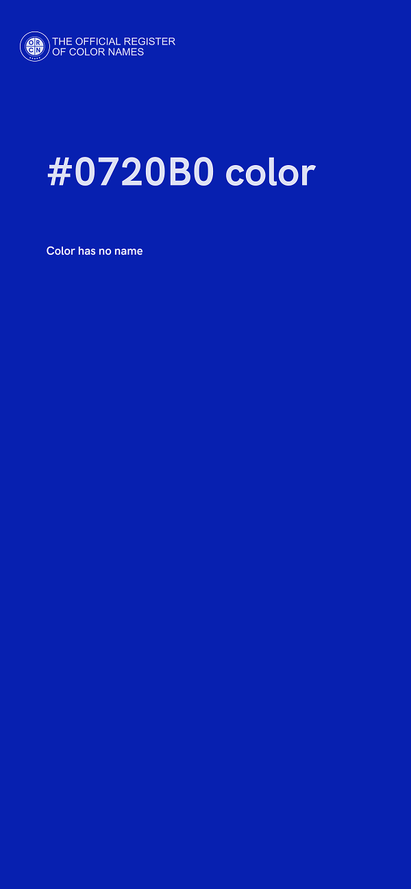 #0720B0 color image