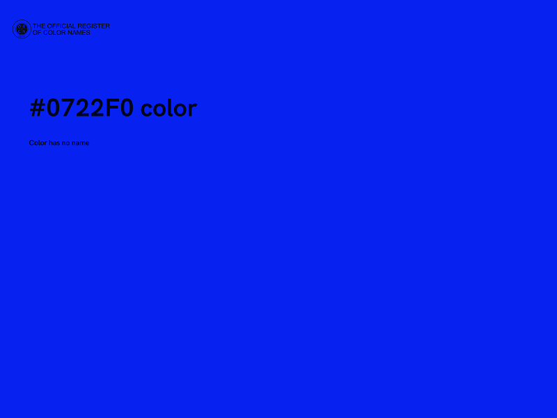 #0722F0 color image