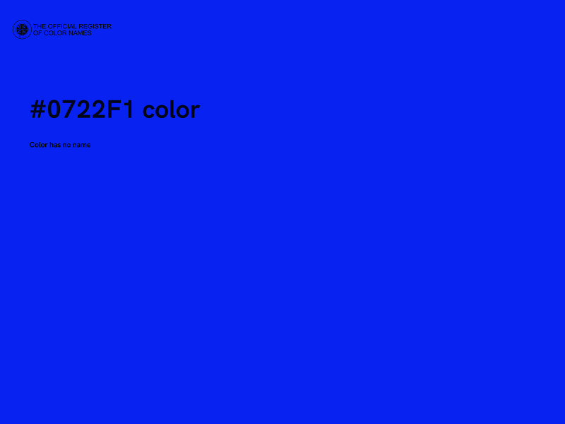 #0722F1 color image