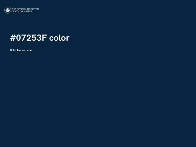 #07253F color image