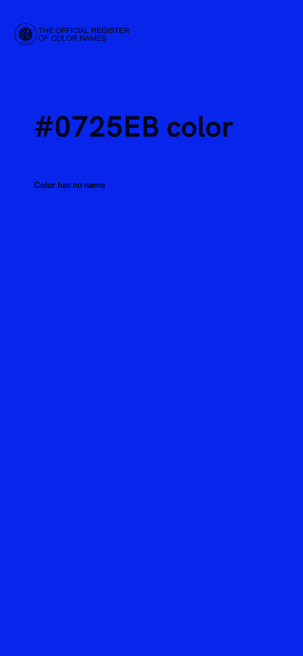 #0725EB color image