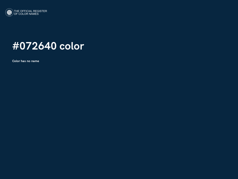 #072640 color image