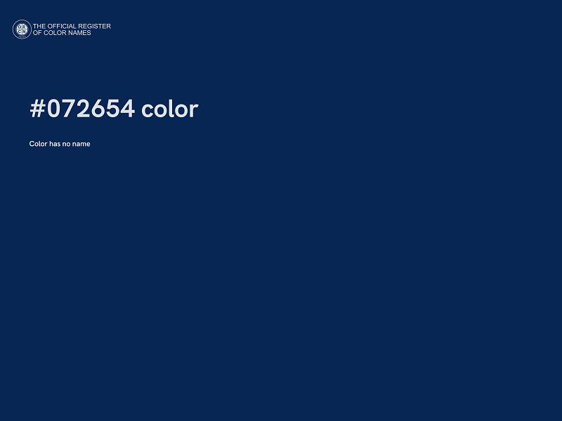 #072654 color image