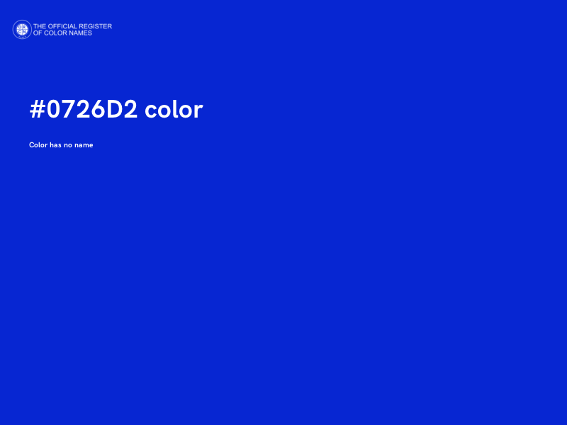 #0726D2 color image