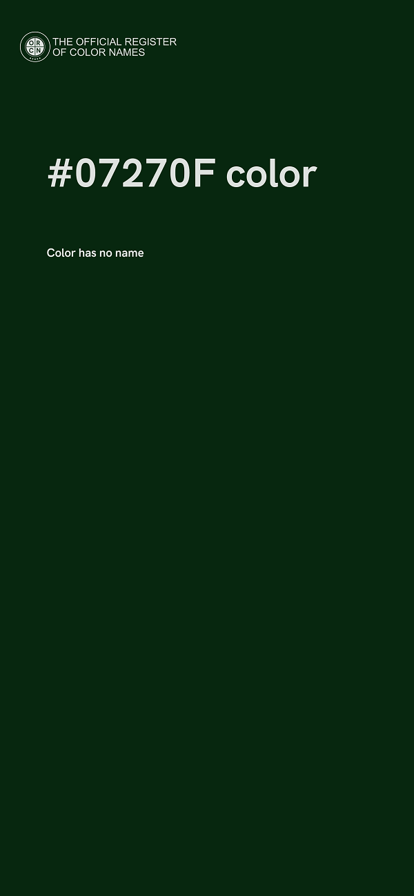 #07270F color image