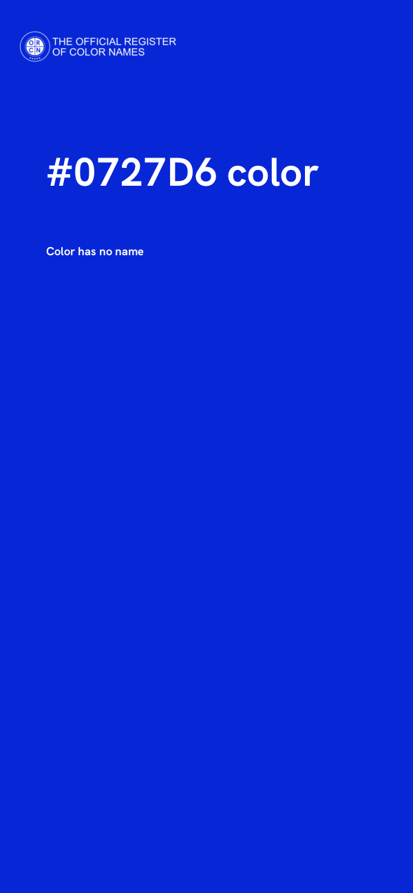 #0727D6 color image