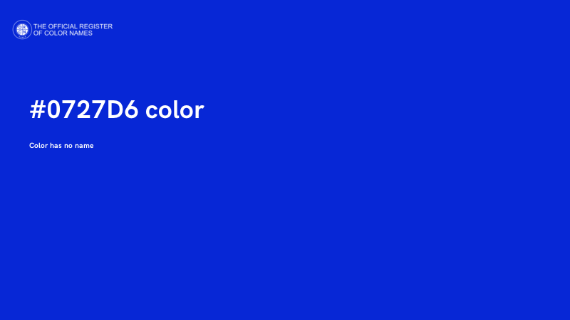 #0727D6 color image