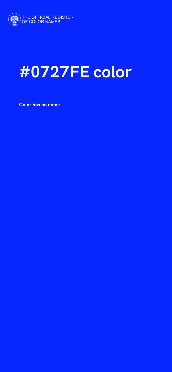 #0727FE color image