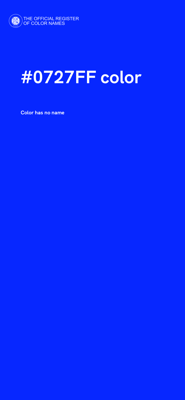 #0727FF color image