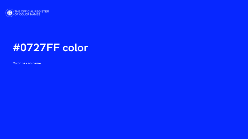 #0727FF color image