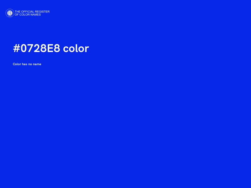 #0728E8 color image