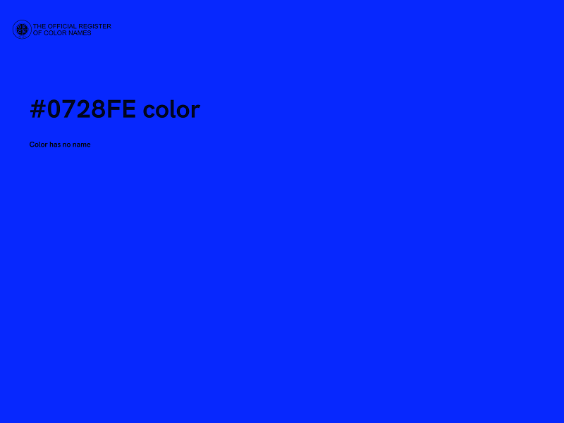 #0728FE color image