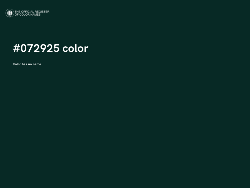 #072925 color image