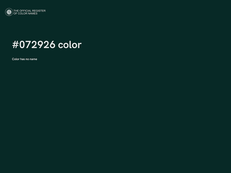 #072926 color image