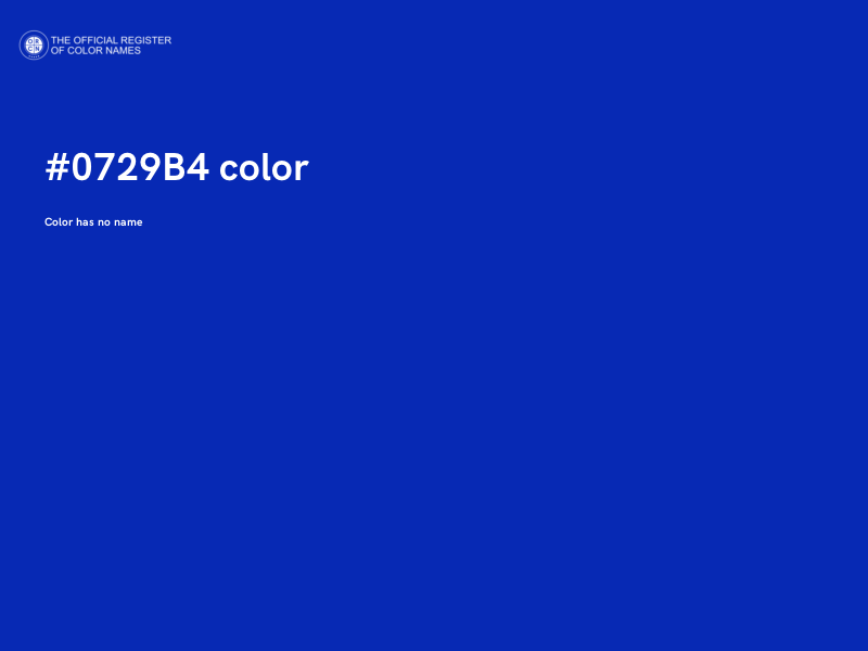 #0729B4 color image