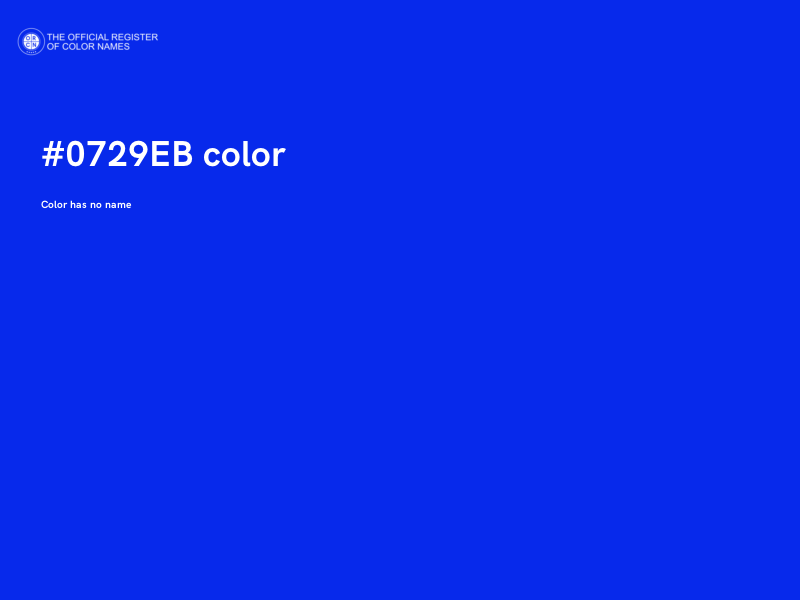 #0729EB color image