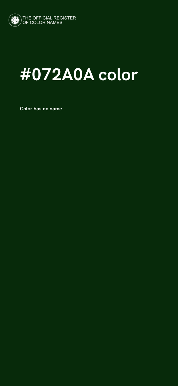 #072A0A color image