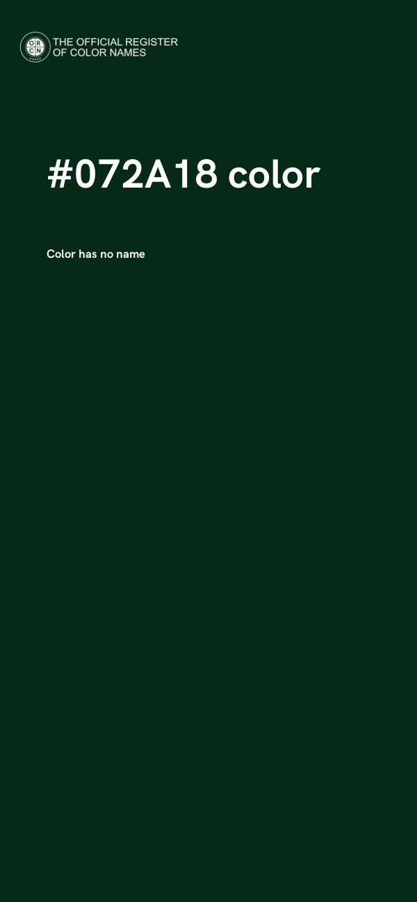 #072A18 color image