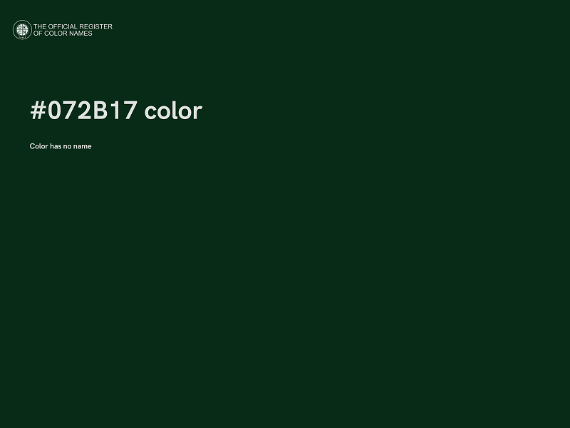 #072B17 color image