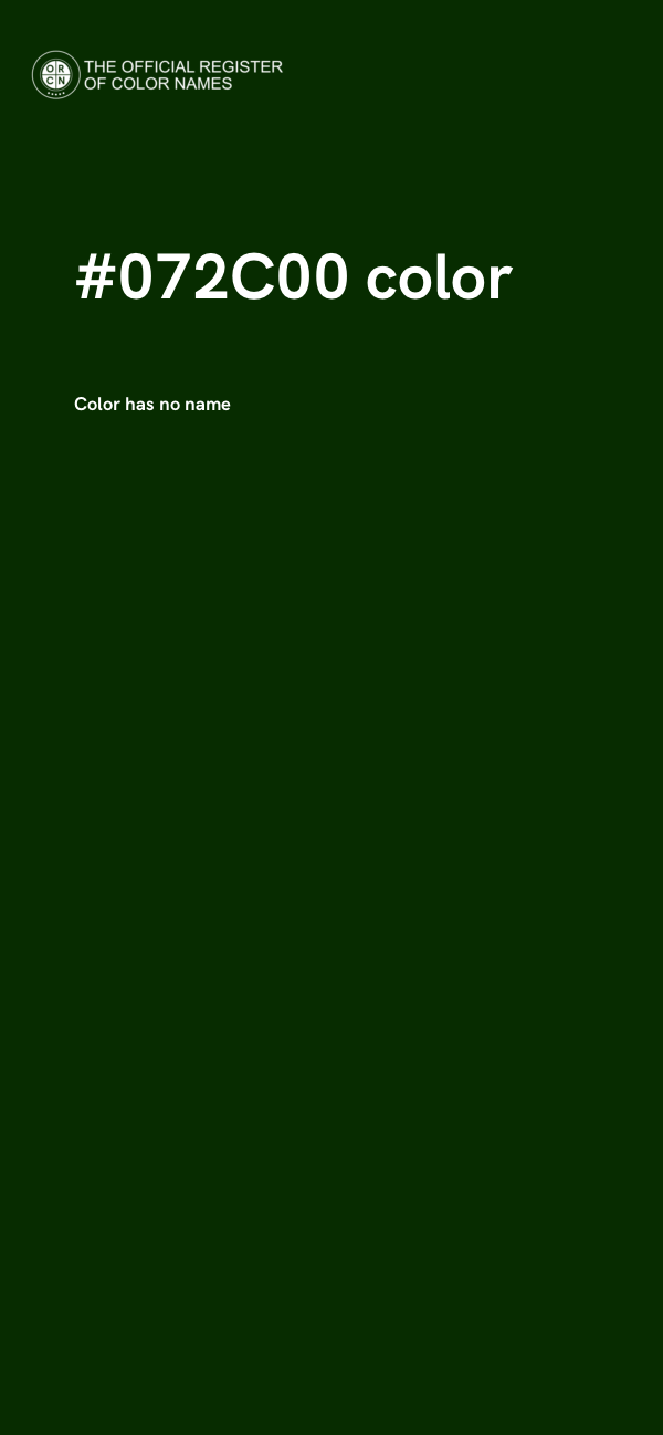 #072C00 color image