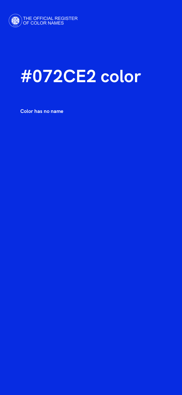#072CE2 color image