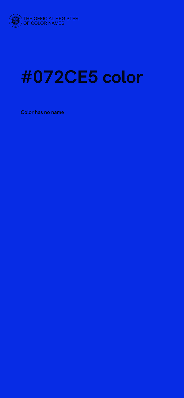 #072CE5 color image