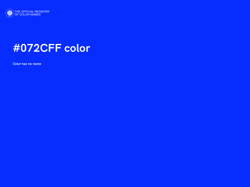 #072CFF color image