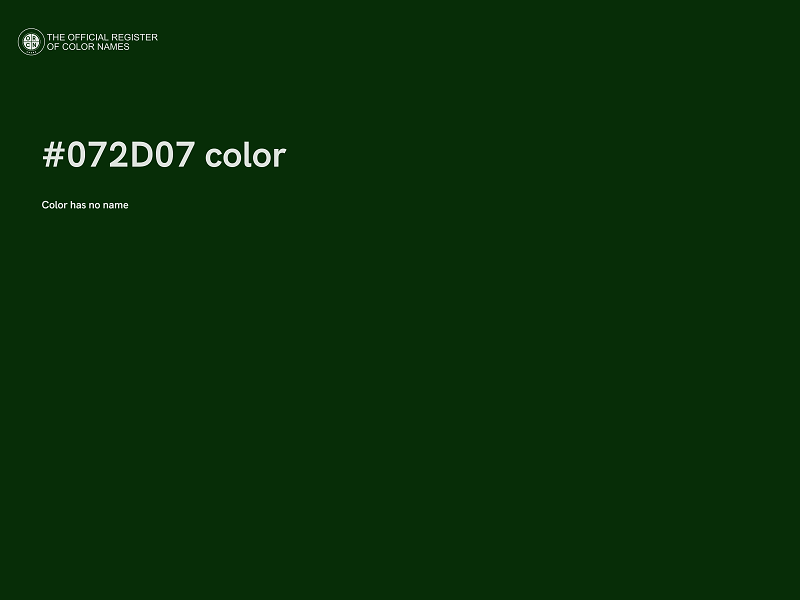 #072D07 color image