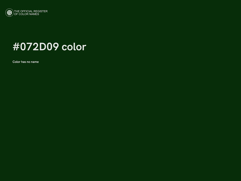 #072D09 color image