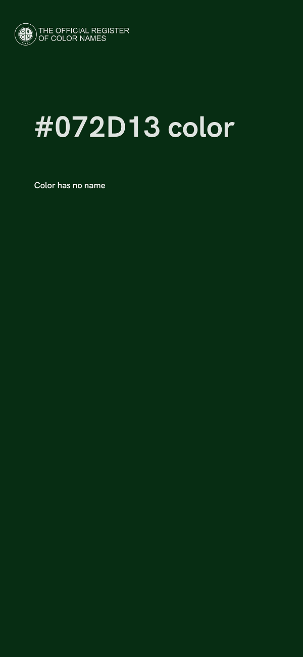 #072D13 color image