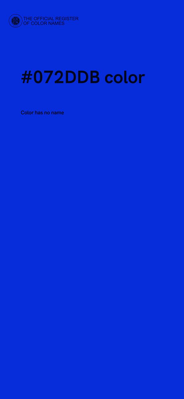 #072DDB color image