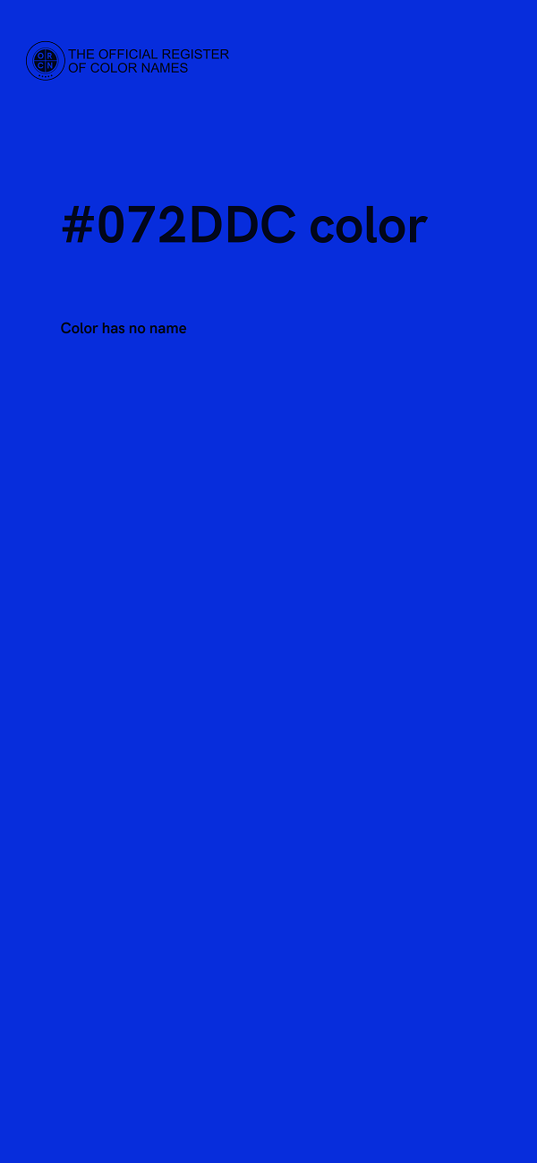 #072DDC color image