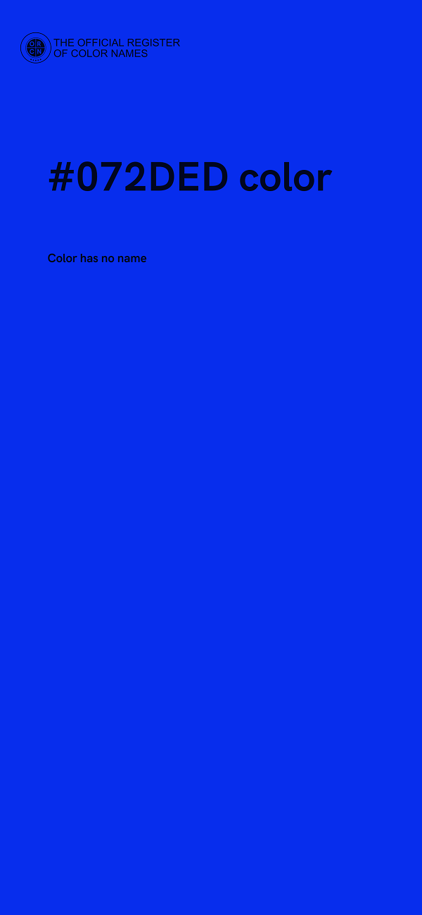 #072DED color image
