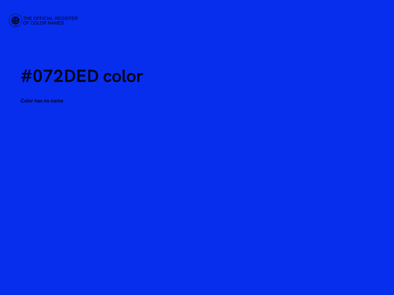 #072DED color image