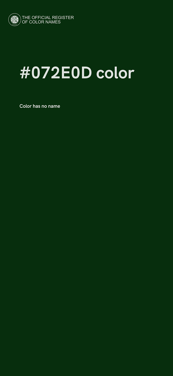 #072E0D color image