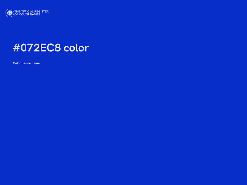 #072EC8 color image