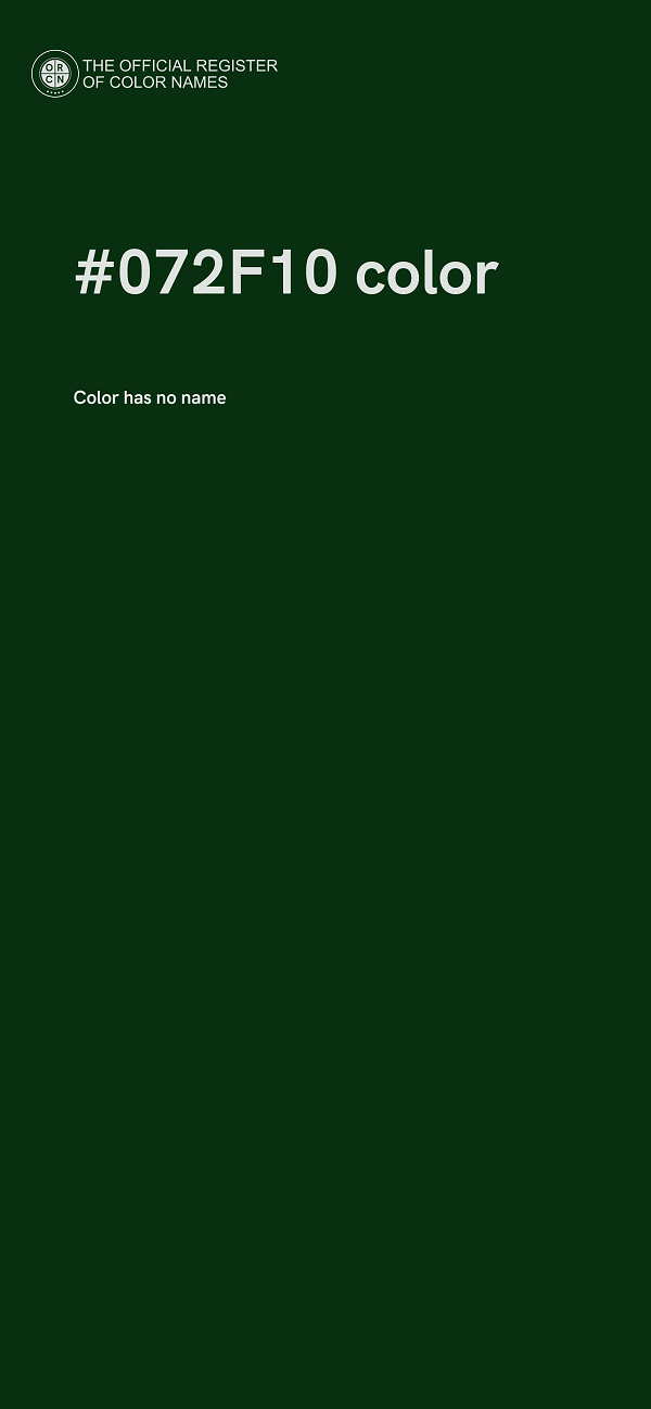 #072F10 color image