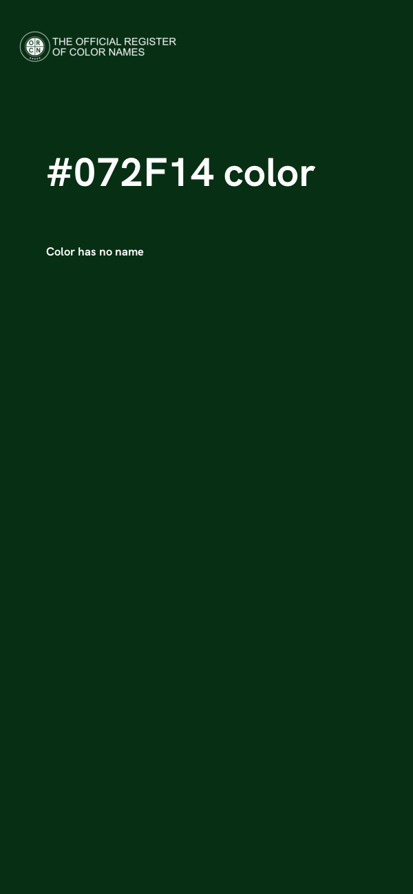 #072F14 color image