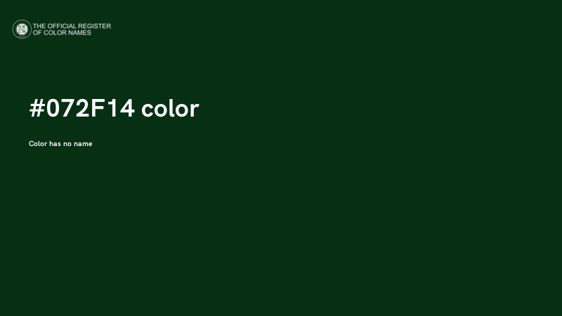 #072F14 color image