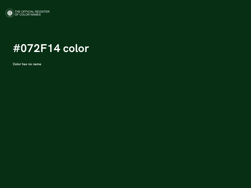 #072F14 color image