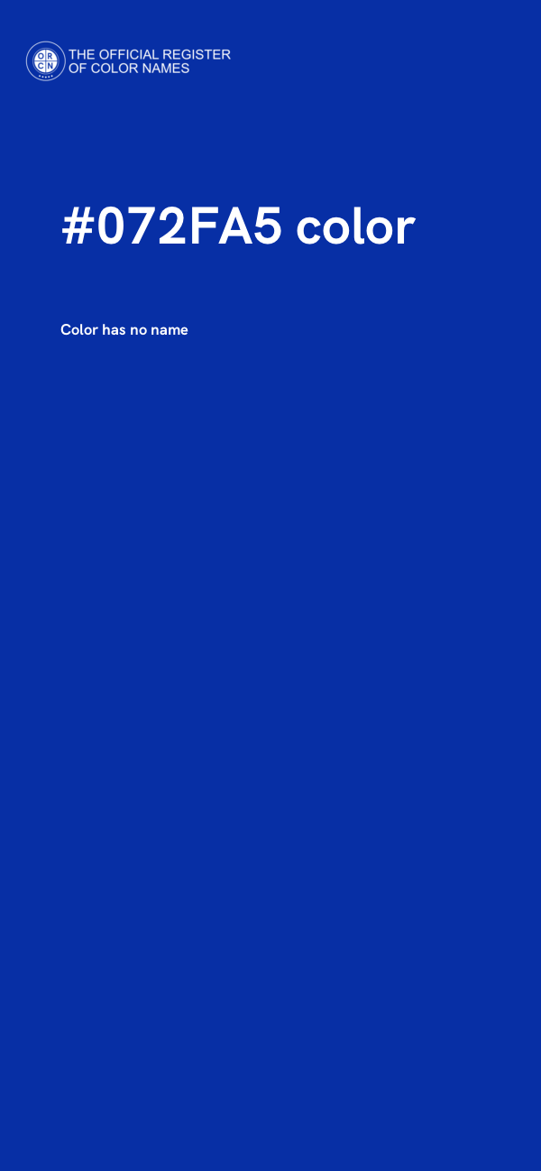 #072FA5 color image
