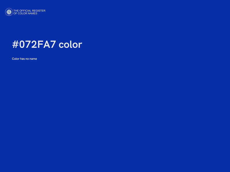 #072FA7 color image