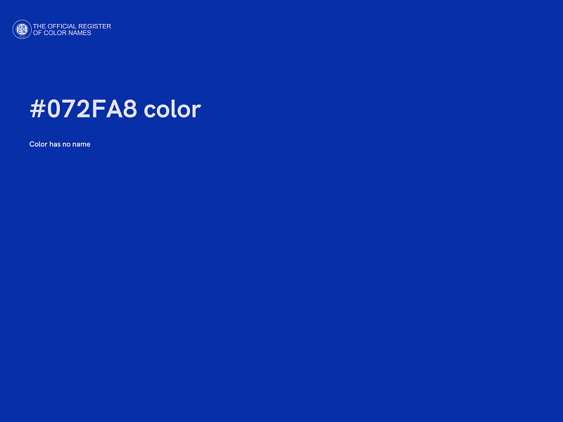 #072FA8 color image