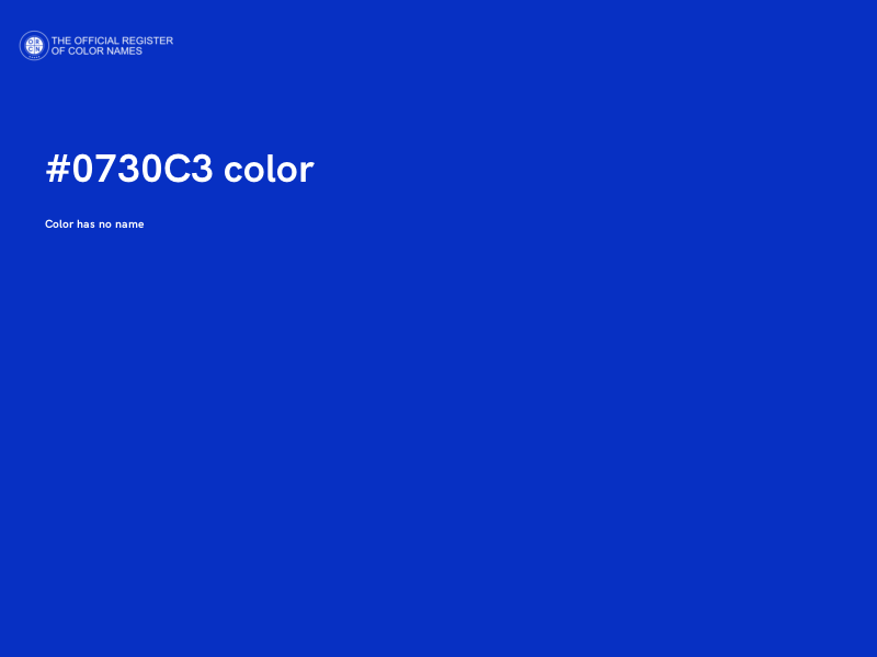 #0730C3 color image