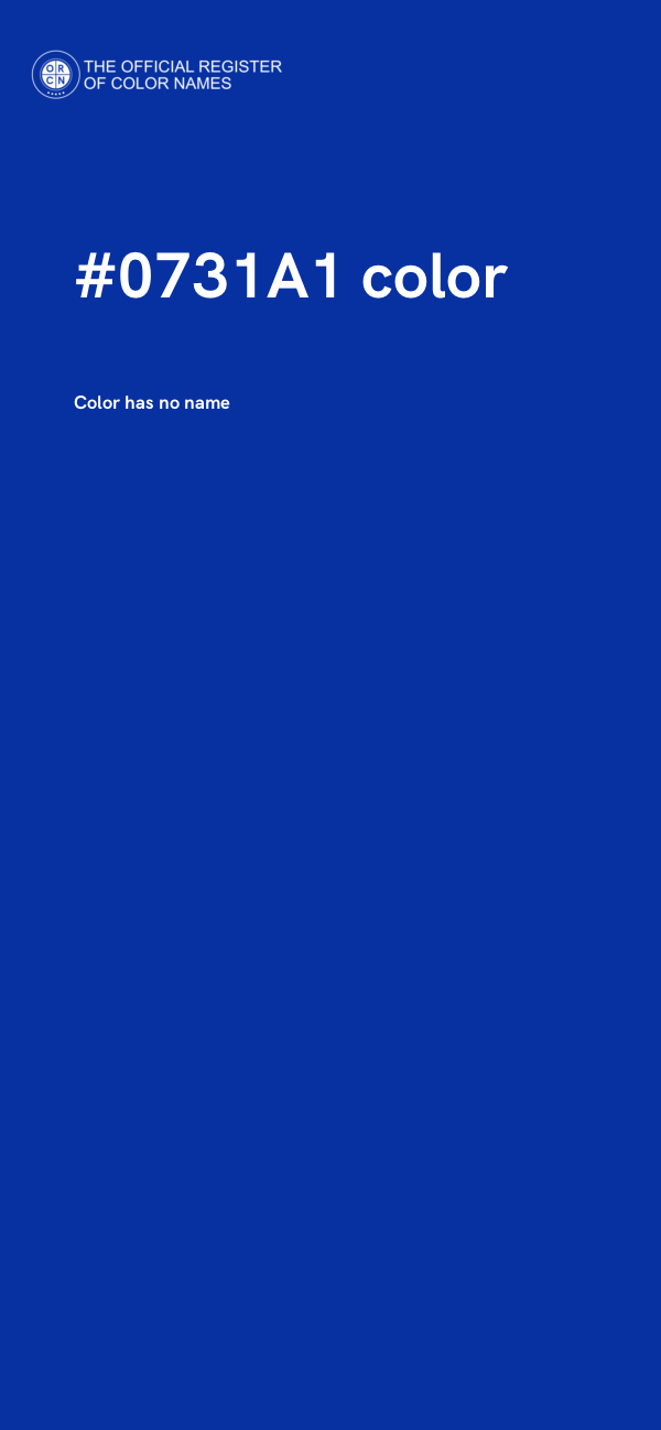 #0731A1 color image
