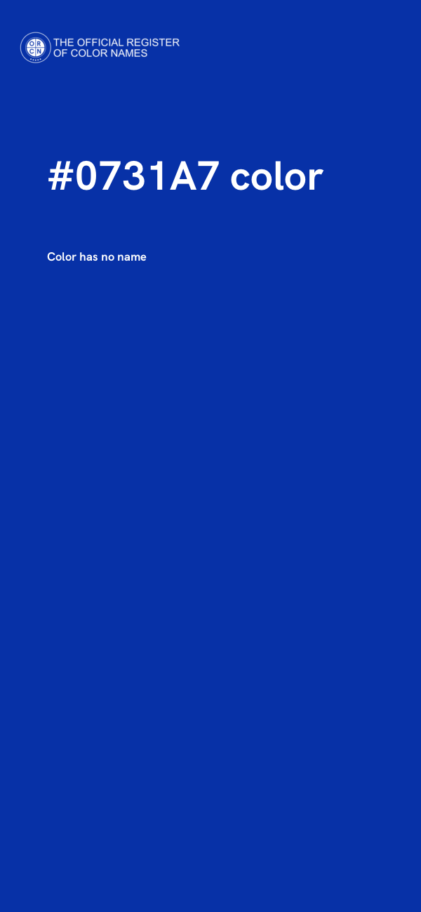 #0731A7 color image