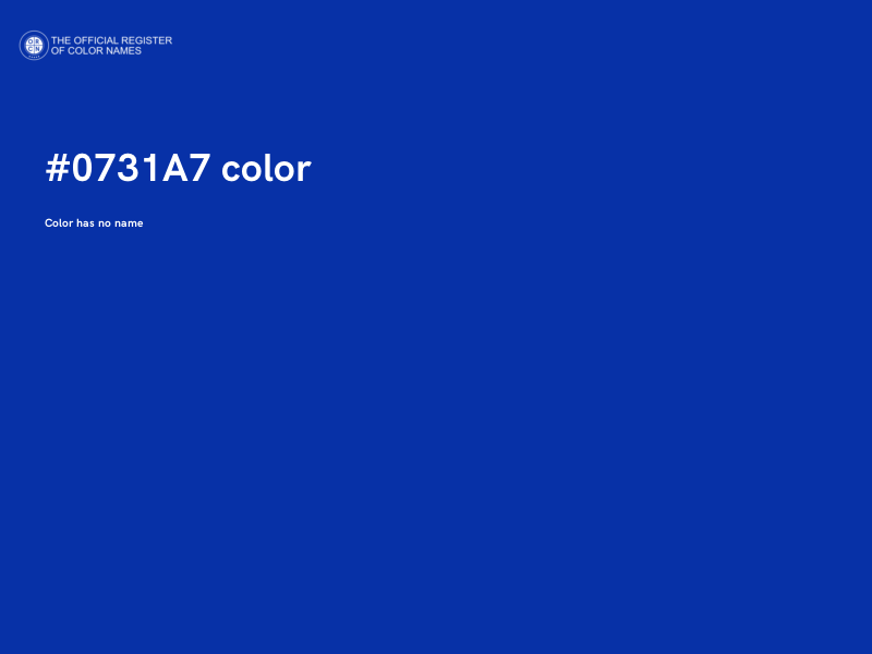 #0731A7 color image