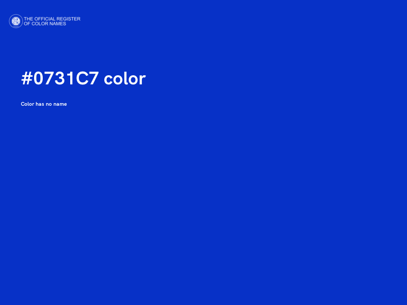 #0731C7 color image