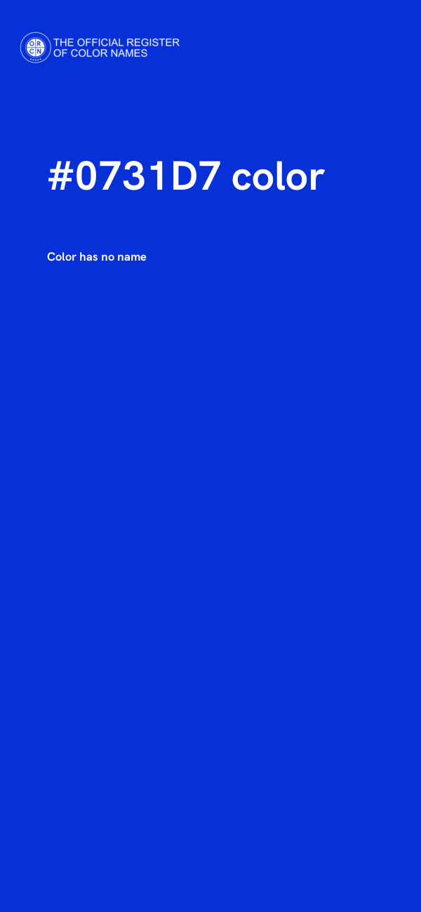 #0731D7 color image