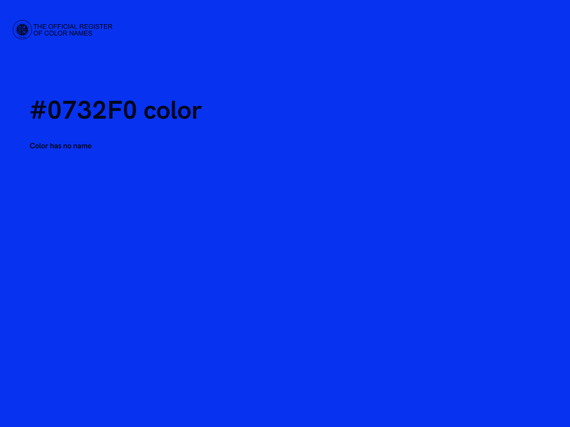 #0732F0 color image